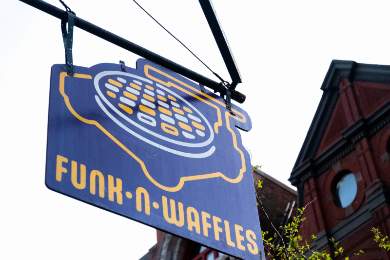 Funk N Waffles sign